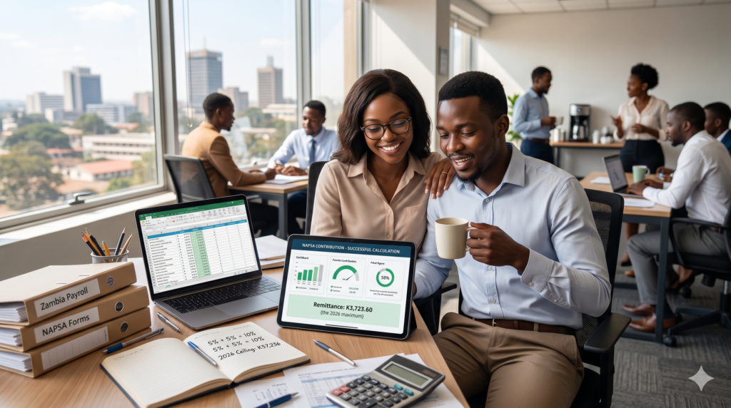 Calculate NAPSA contributions in Zambia